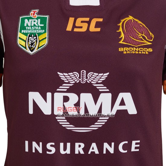 Camiseta de Brisbane Broncos Rugby 2017 Local